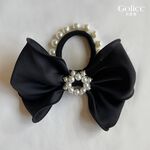 【Gulicc】古莉可 髮圈 韓版小香風 珍珠蝴蝶結馬尾髮圈, , large