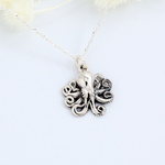 【Angel & Me】Baby Octopus s925 sterling silver necklace Birthday gift, , large