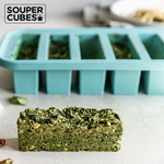 官方直營【Souper Cubes】多功能食品級矽膠保鮮盒6格_湖水綠(125ML/格), , large