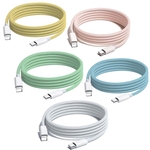 2-Pack Apple 60W Fast Charging Type-C to Lightning Pink Braided Cable 1M, , large