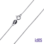 [ides愛蒂思] 義大利14K白金18吋項鍊鎖骨鍊（圈圈鍊-T1）, , large