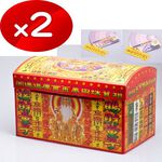 【金發財金紙】企業富豪專用-黃金萬兩珠寶箱 2箱組(金紙-萬寶箱系列 土地公金+五路財神金), , large