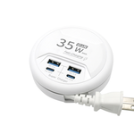 【WiWU】Smart Flash Charge 35W GaN 4-Port USB Extension Power Supply 2C2A, , large