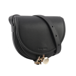 SEE BY CHLOE MARA BAG 牛皮小款斜背馬鞍包/黑色, , large