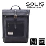 SOLIS 德克薩斯系列 12吋平板電腦後背包-牛仔黑, , large