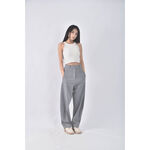 (M) 高腰西裝素色灰色長褲二手衣, , large