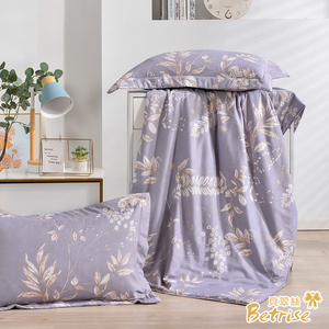 [立新寢具] Betrise 江楓序 | 升級石墨烯吸濕排汗天絲鋪棉涼被/150x180cm(加碼贈同款鋪棉枕套x2)