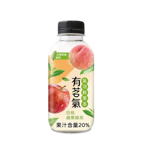有茗氣氣泡鮮果茶(白桃蘋果綠茶)410ml