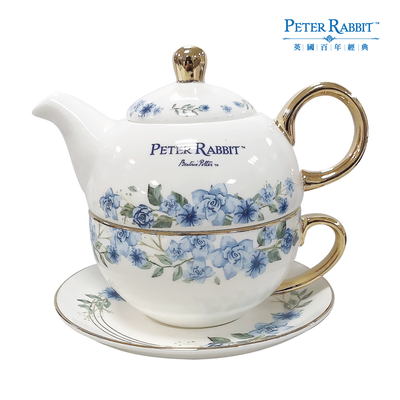 【世豐】Peter Rabbit比得兔青花瓷子母壺杯盤禮盒組