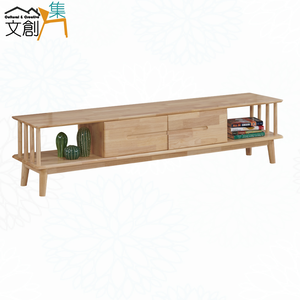 【文創集】達瑞歐實木6尺二抽電視櫃(客約商品)