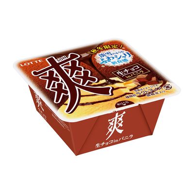 [限量]Lotte爽冰-生巧克力香草雙拼(每盒185ml)