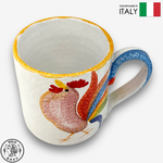 【SOLO Vintage】Modigliani Italian Pottery 380ml Mug Coffee Mug Wine Mug Lucky Rooster Series Handmade Made in Italy, , large