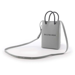 BALENCIAGA Logo購物手機袋/灰色, , large