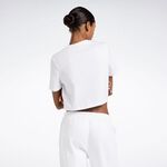 Reebok Ri Bl Crop Tee 女 短袖 上衣 短版T恤 運動 休閒 舒適 白 藍 [100037592], , large