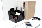 【O-Life】Multi-partition rotating storage box-black, , large