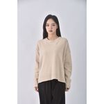 (XL) 質感圓領杏色長袖上衣二手衣, , large