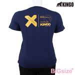 KINGO-大尺碼-女款 圓領T恤-丈青-414131, , large