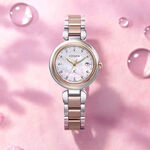 CITIZEN 星辰 XC 櫻吹雪限定 鈦 光動能電波女錶 ES9465-68W, , large