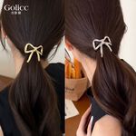 【Gulicc 】古莉可 髮圈 簡約蝴蝶結 氣質甜心髮圈, , large
