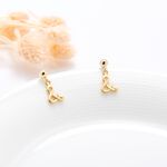【Angel & Me】愛在 一起 & and s925 純銀 厚鍍 24k金 一對 耳環 耳夾 禮物, , large