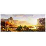 【御畫房】湖邊美景 國家一級畫師手繪油畫60×120cm(VF-54), , large