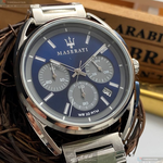 [星晴錶業]MASERATI手錶,42mm,R8873632004寶藍色錶面銀錶殼銀色精鋼錶帶款, , large