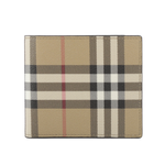 BURBERRY 經典格紋帆布對開零錢袋短夾/米色, , large