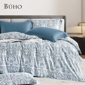 BUHO "Chasing the Wind" 60-count 100% TENCEL pure Tencel full-covered cotton dual-purpose quilt winter bag set - double