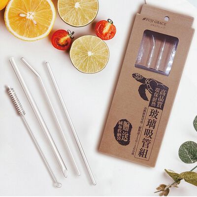 高品質環保耐熱玻璃吸管組