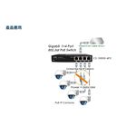 昌運監視器 CS-1005G-4PX 5埠 10/100/1000Mbps Gigabit 4埠 PoE+ 網路交換器, , large