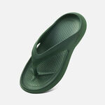 HANG TEN 一體成型環保夾腳拖鞋 男鞋 人字拖 旅遊 休閒 逛街 簡約 素色 柔軟 厚底 Q彈 耐磨 防滑 黑灰綠, , large