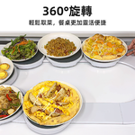 【上手家居】迴轉餐桌 白色6盤(菜盤/餐桌轉盤/旋轉餐盤/旋轉盤/旋轉菜盤), , large