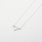 【Angel & Me】Simple Triangle s925 sterling silver necklace Birthday gift, , large
