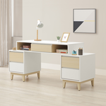 【唯熙傢俱】羅伊原木雙色4尺書桌, , large