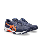 Asics Gel-rocket 11 男 排球鞋 羽球鞋 穩定 包覆 回彈 深藍 橘 [1071A091-500], , large