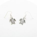 【Angel & Me】可愛 海龜 Turtle s925 純銀 耳環 耳勾 (可改夾式) 情人節 禮物, , large
