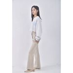 (M) jenny eyelet韓牌高腰休閒淺綠色長褲二手衣, , large