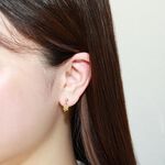 【Angel & Me】幸運草 s925 純銀 厚鍍 24k純金 一對 耳環 耳夾, , large