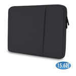 15.6-inch LB13K Urban Minimalist Series iPad/Mac/Tablet/Laptop Front Zipper Pocket Protective Sleeve (Classic Black), 黑, large
