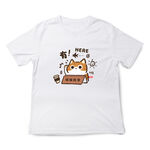 JZ TEE Orange Cat-Roll Call Graphic Tee, , large