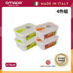 【義大利OMADA】主廚CHEF 單手易拉 PP保鮮盒0.75L(小資四件組)任選色, , large