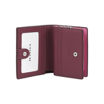 COACH C Logo 拉鍊拼貼花卉塗層帆布暗釦二折短夾(粉紅色), , large