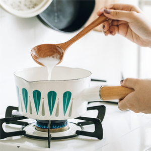 【SHUEHO】Leaves Enamel Milk Pan