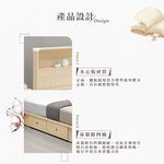 【Hampton 漢汀堡】丹洛5尺四抽床組, , large