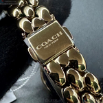 [星晴錶業]COACH手錶,22mm28mm,CH00262白色幾何立體圖形錶面金色錶殼金色精鋼錶帶款, , large