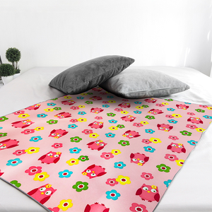 ［熊棉］多功能靜音防水墊｜小｜花漾貓頭