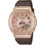 CASIO 卡西歐 G-SHOCK 粉紅金x咖啡 八角 手錶 女錶 GM-S2100CB-5A, , large