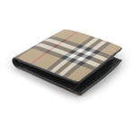 BURBERRY 經典格紋帆布對開零錢袋短夾/米色, , large