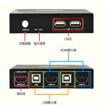 昌運監視器 CD-102HU 2埠 HDMI KVM切換器 支援EDID功能 具LED燈號顯示, , large