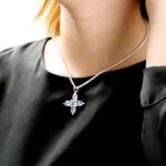 【Angel & Me】典雅 十字 月光石  s925 純銀 項鍊 情人節 禮物, , large